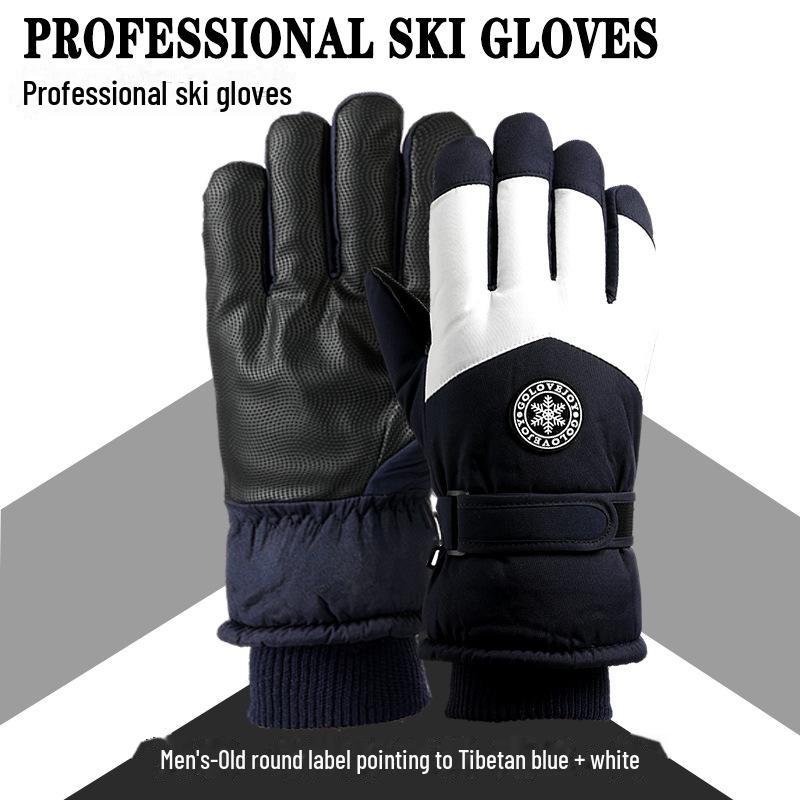 Unisex Winter Ski Gloves for Outdoor Riding, Electric Motorcycle, Warm, Cold-Proof, Touchscreen Compatible