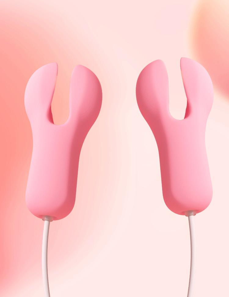Pinze per Capezzoli Invisibili & Stimolatore Vibrante: Giocattolo per Stimolazione e Flirt Femminile