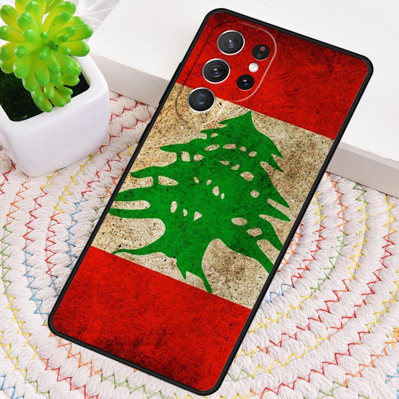 Lebanon Flag Silicone Phone Case For Samsung Galaxy note 10 pro S26 S25 S24 S23 S22 S21 Plus S25Ultra Capa Cover
