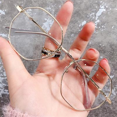 Lunettes Vintage Anti-lumière Bleue pour Femmes Monture Octogonale Lunettes d'Ordinateur UV400 Lunettes Optiques Tendance Lunettes Transparentes