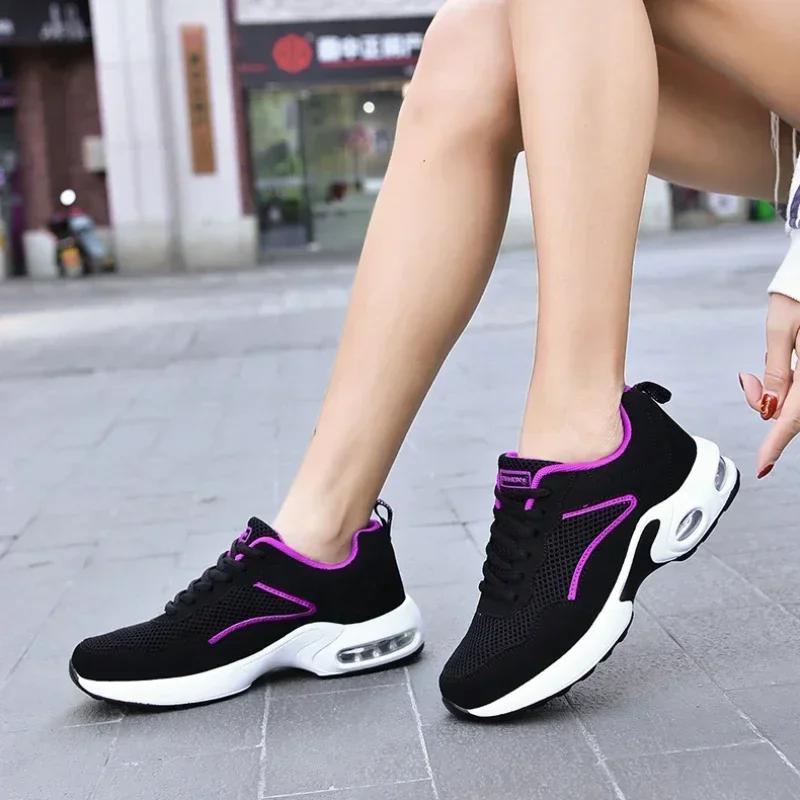 Fashion Women Casual Shoes Mesh Breathable Vulcanized Shoes Woman Autumn Fashion Comfortable Sneakers Women Mesh Casual Sports Sheos