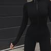 Women's Solid Color Windproof Bodysuit - Figure-Hugging, Autumn/Winter One-Piece, Wear Alone or Layered.
