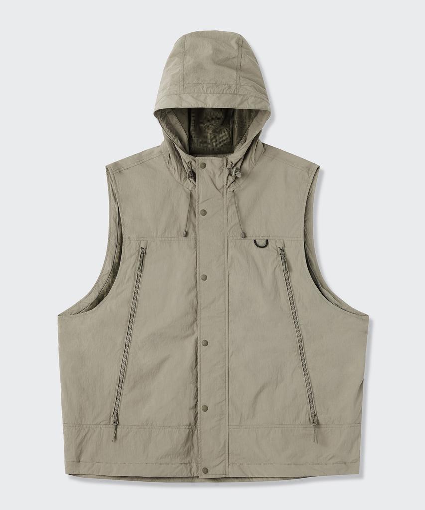 Musinsa Standard [City Leisure] Detachable Sleeve Windbreaker Jacket [Grayish Beige]