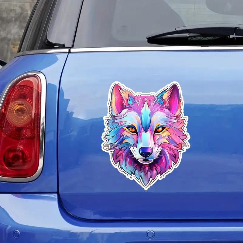 Colored Wolf Car Sticker Vinyl Decal Waterproof Rear Window Motorcycle Camper Bumper Truck Laptop Decoration TM11