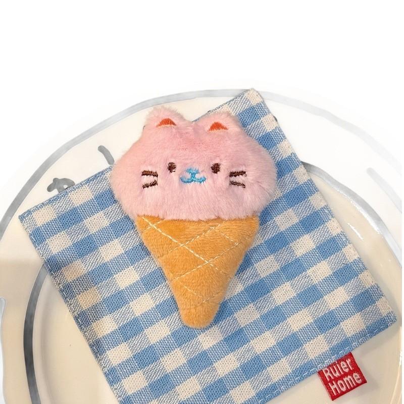 Cute Penguin Plush Keychain With Ice Cream Design For Kids And Adults
