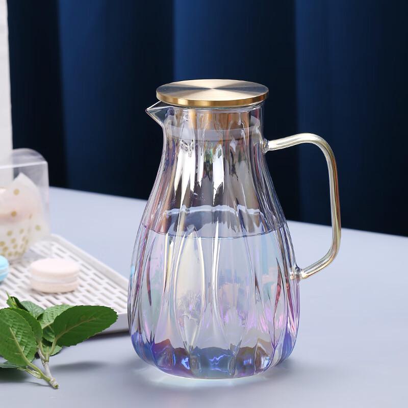 Colorful Glass Wing Water Pitcher