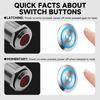 22mm Small Metal Button Latching Momentary Power Push Button Switch 3-6V/12V/24V/220V 5A for DIY Computer Car Panel Modification