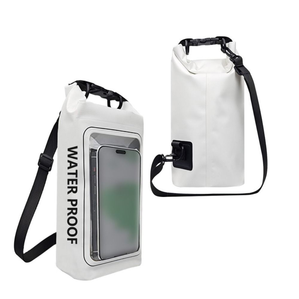 2L New PVC Clip Swimming Waterproof Bag Outdoor Mesh Material Messenger Bag 2-In-1 Beach Cell Phone Bag