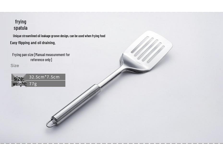 Stainless Steel Kitchen Set: Includes Heat-Resistant Spatula, Slotted Spoon, Soup Ladle for Home and Outdoor Use