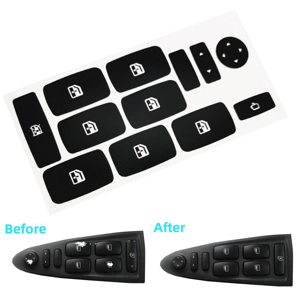 Black Vinyl Material Windows Button Decals Decal Sticker Application