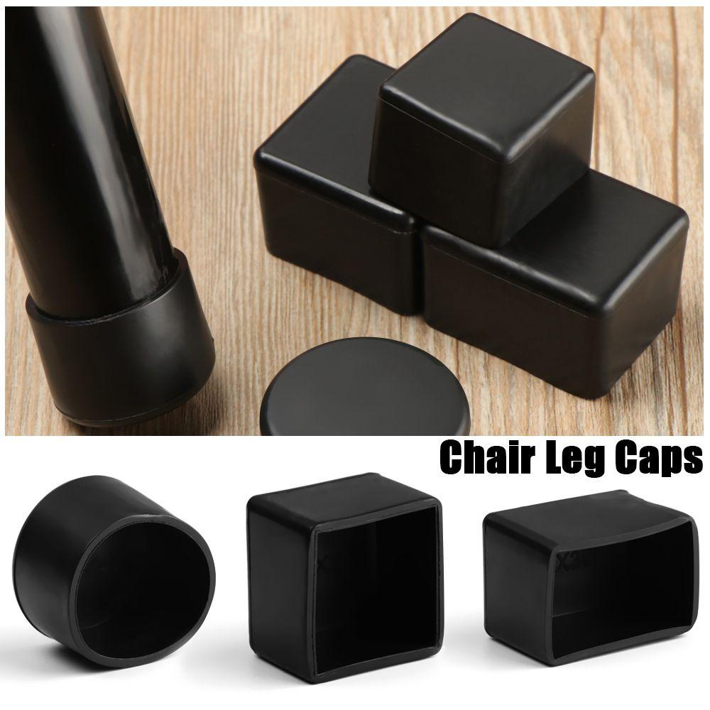 4pcs/set Furniture Table Covers Socks Hole Plugs Chair Leg Caps Rubber Feet Protector Pads Dust Cover Furniture Leveling Feet