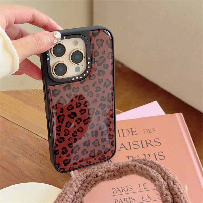 Premium Brown Leopard Print Epoxy Case for iPhone 17/16 Pro Max/15/14 iPhone 17 Pro
