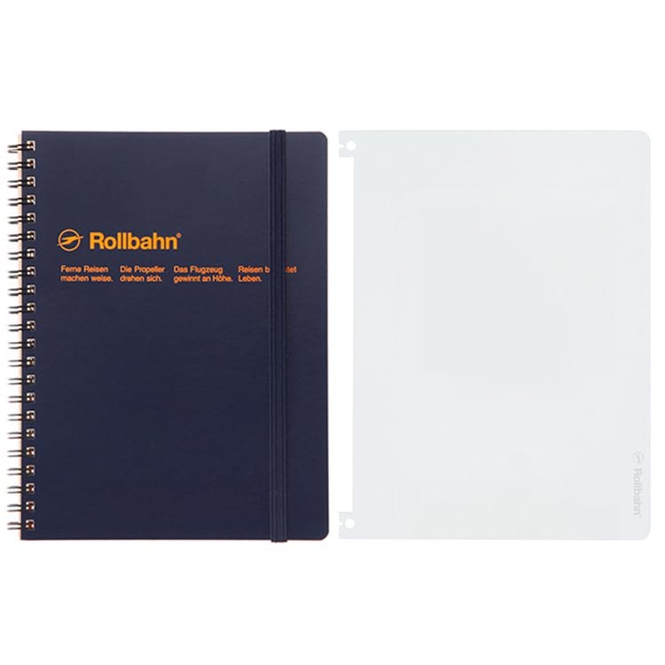 

[Delfonics] [Набор из 2 шт.] Rollbahn Карманный блокнот A5 (Темно-синий) / Защитная пленка для карманного блокнота A5 Rollbahn