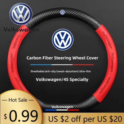Für VW Volkswagen Jetta MK5 Golf Auto Lenkradabdeckung Anti-Rutsch Kohlefaser Lenkgriffkappen Für VW GTI Polo Golf Passat T