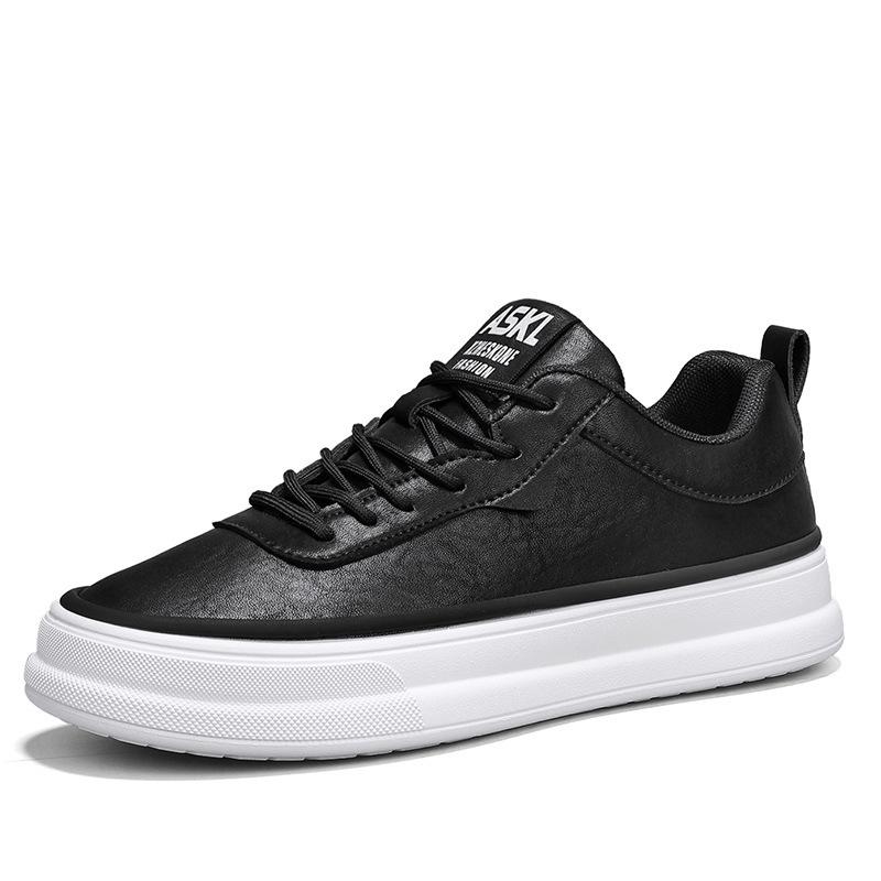 Herren Casual PU Sneaker Herren Walking Slipper Weiche Flats Außen Atmungsaktives Tuch Vielseitige Plateauschuhe Herrenschuhe Hombre Tenis