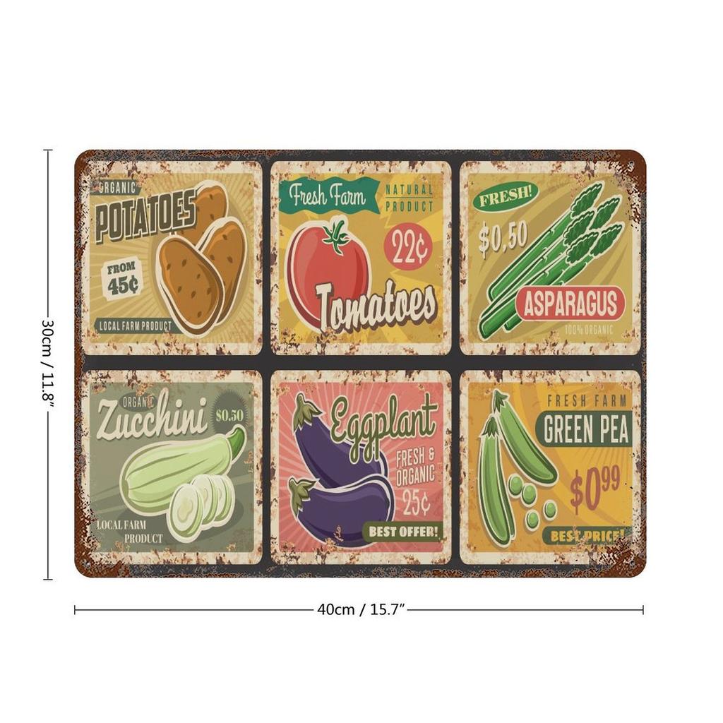 1 Pack altmodische Metallwandplakette, distressed nostalgisches Finish, perfekte Dekoration für Bar, Café, Küche, Schlafzimmer, Restaurant oder Wohnzimmerwände