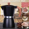 150ml/300ml Aluminium Mokka Espresso Kaffeekocher Kaffeemaschine Schwarz/Blau Moka Pot Herdplatten-Kaffeemaschine Kaffeemaschine 3 Tassen/6 Tassen