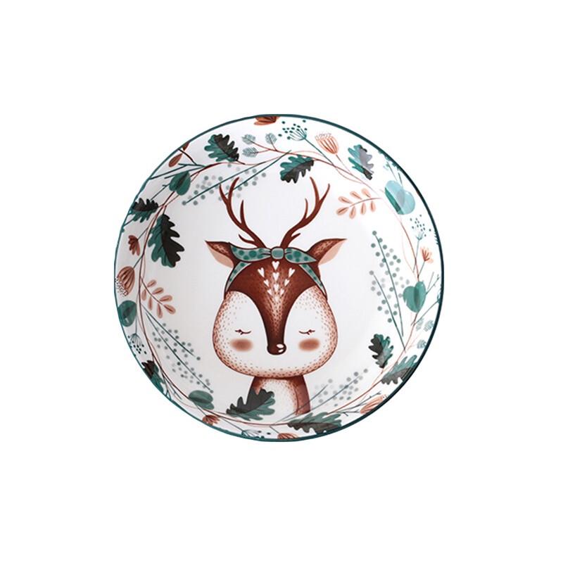 Cute Deer Ceramic Dinner Plate