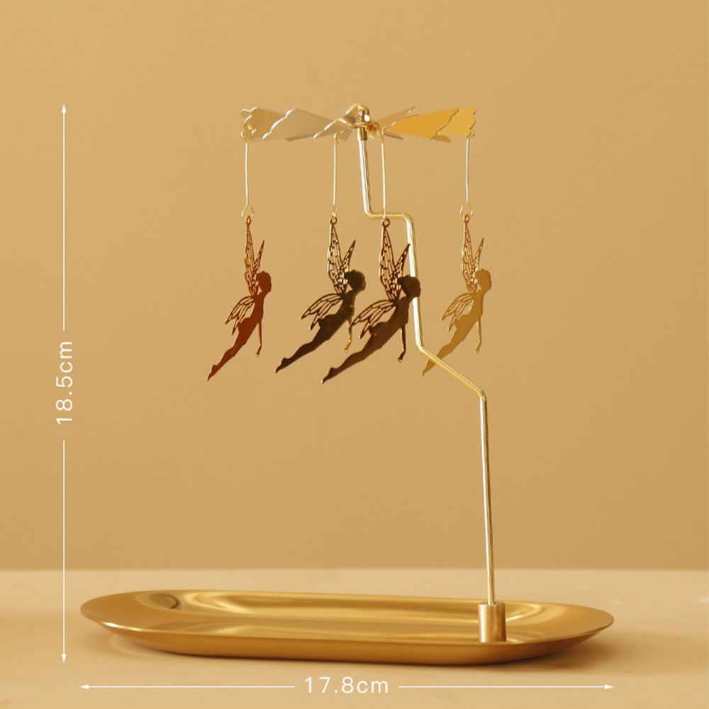 Metal Wedding Party Tealight Candle Holder Rotating Spinning Candlestick