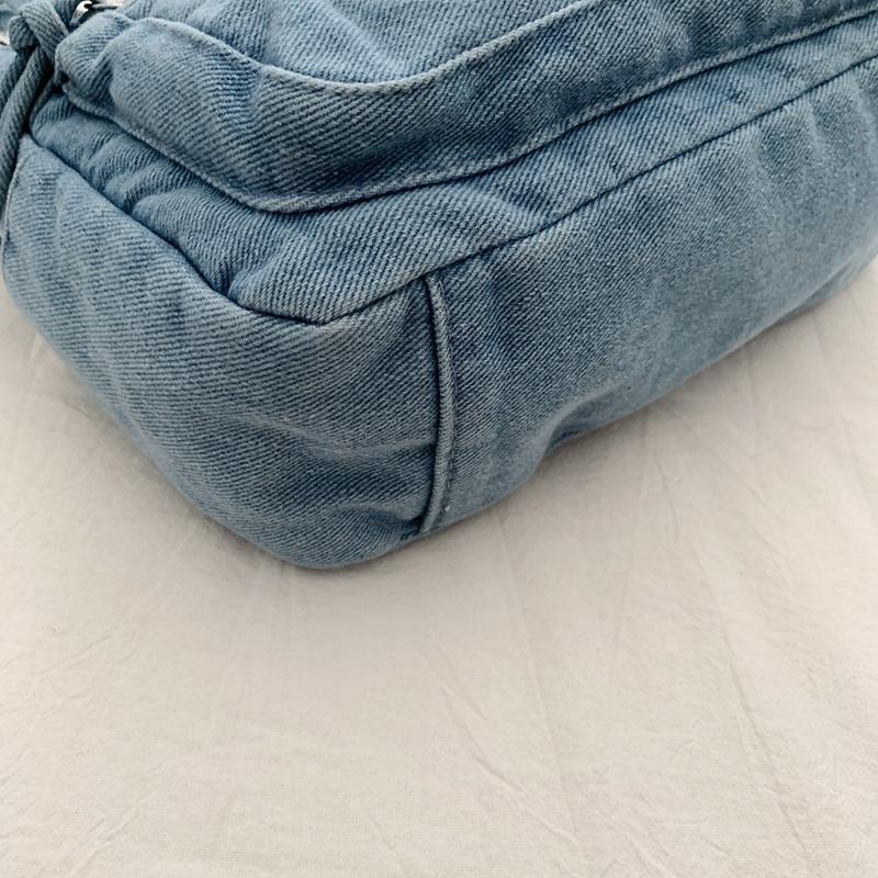 Vintage Denim Bag Crossbody Bag Women's Large Capacity Multi-Pocket Lightweight Shoulder Bag