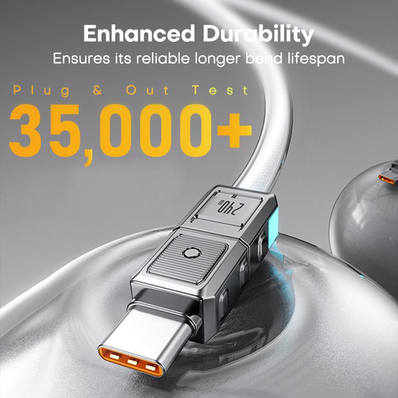 QOOVI PD 240W USB C auf USB Typ C Kabel Für Macbook Laptop Ladegerät Schnellladung Für iPhone 16 Xiaomi Samsung Ladekabel