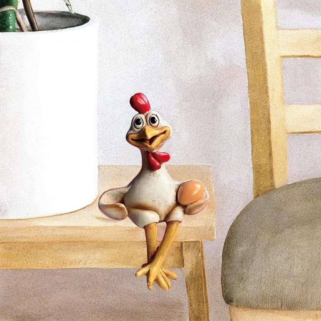 Chicken Statue Resin Ornament Home Decoration Art Table Sculpture Animal for Desk