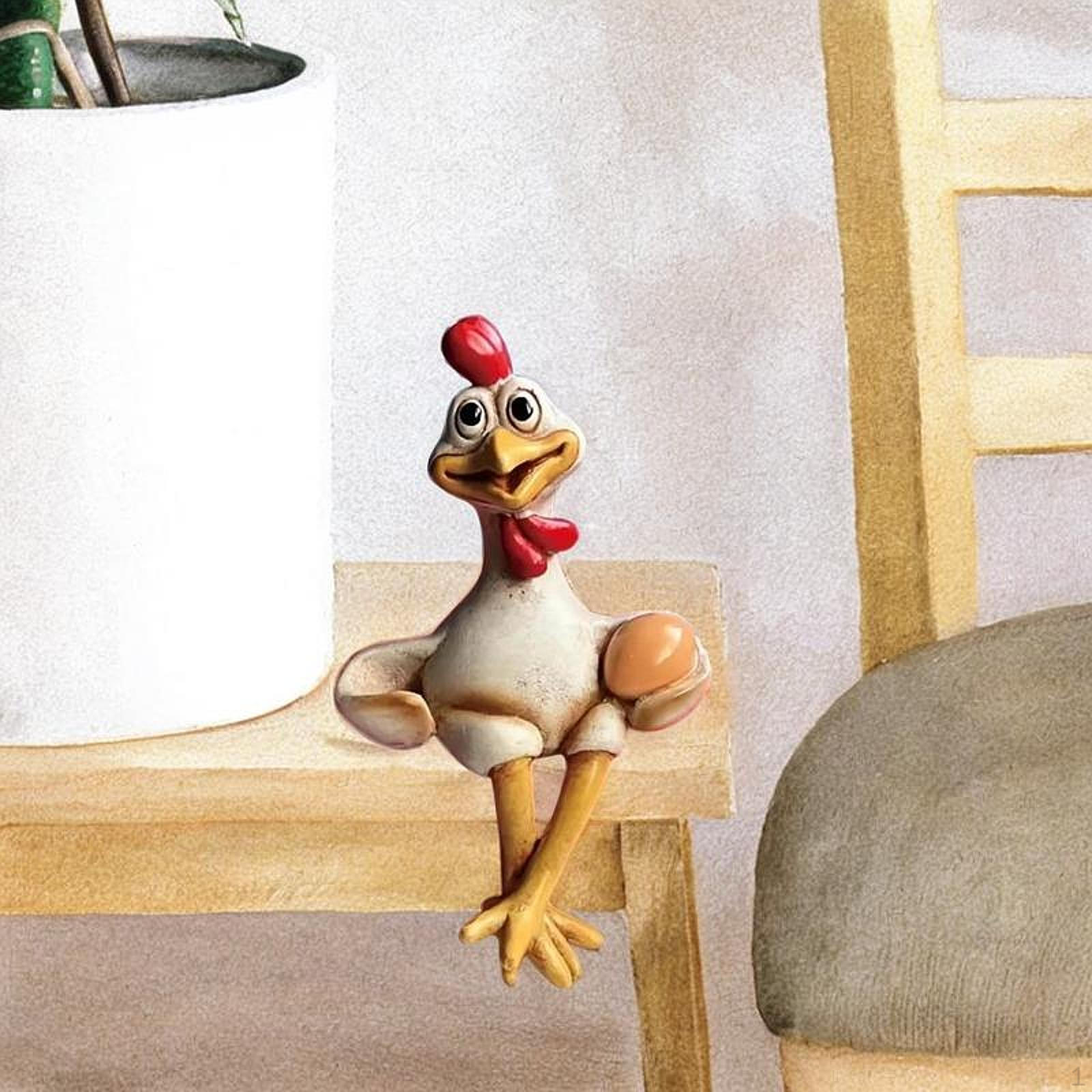 

Chicken Statue Resin Ornament Home Decoration Art Table Sculpture Animal for Desk