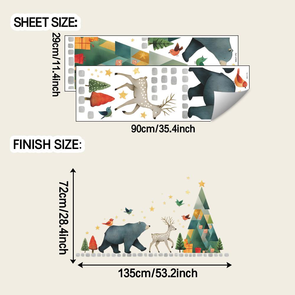 

Cartoon Bear, Elk, Bird Bedroom, Living Room and Home Beautification Stickers