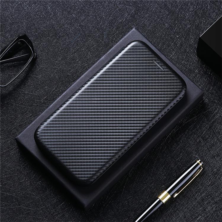 Samsung S24 Ultra Carbon Fiber Flip Leather Phone Case.