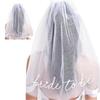 White Letter Headpiece Head Veil with Comb Perfect for Wedding Celebrations Beach Shower Party Bridesmaids Veil
