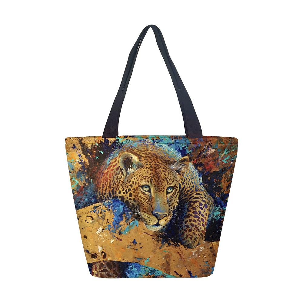Borsa da donna senza tema Borsa a spalla da ragazza Borsa in tela stampata Tendenza moda Borsa tote di grande capacità