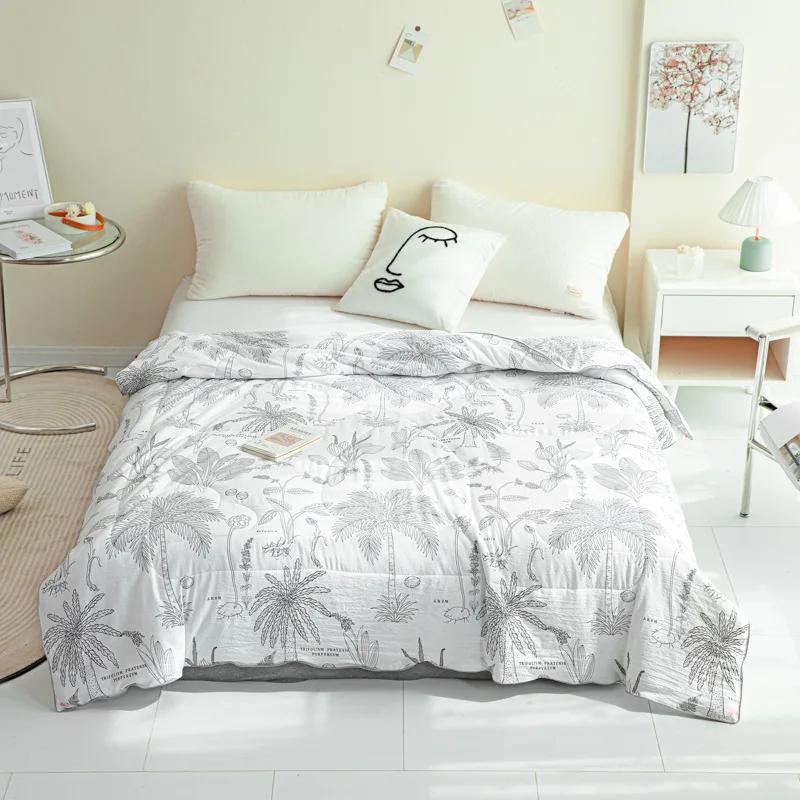 Washed Cotton Summer Cool Quilt Air Conditioning Thin Summer Quilt Single Double Summer Thin Quilt