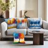 Oil Painting Sunset Forest Pillowcase Bedroom Sofa Cushion Cover 100% Polyester Living Room Cushion Pillowcase Home Decor