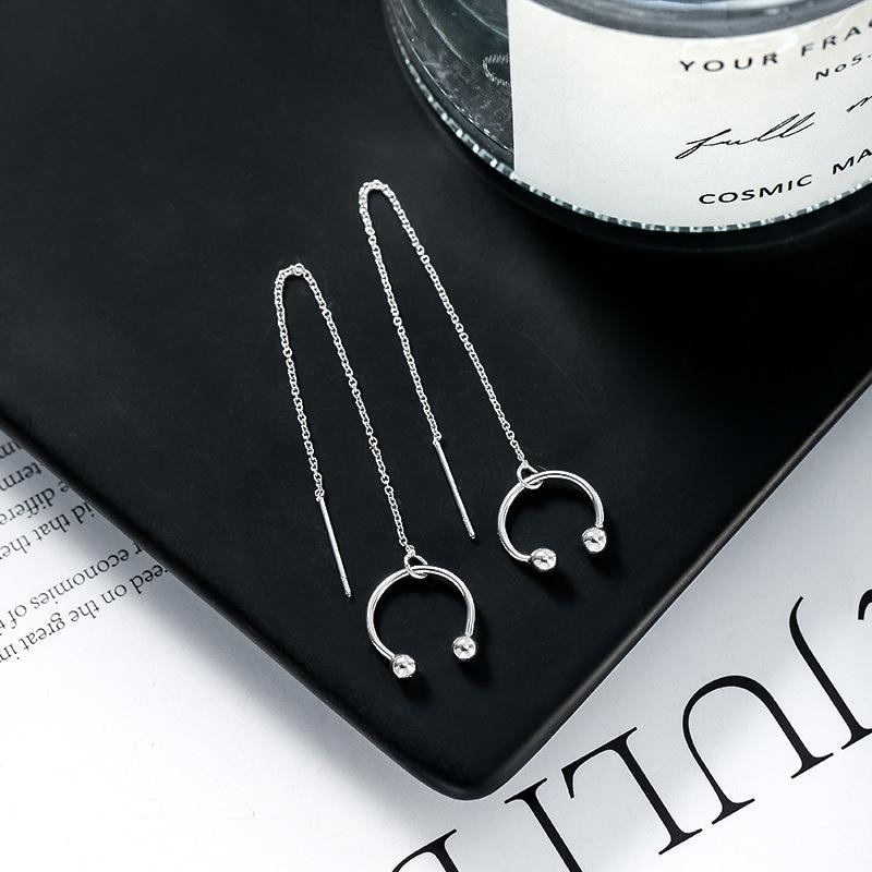 925 Sterling Silver Cuff Chain Earrings Wrap Tassel Earrings for Women Crawler Earrings Simple Dainty Jewelry Gifts for Mom
