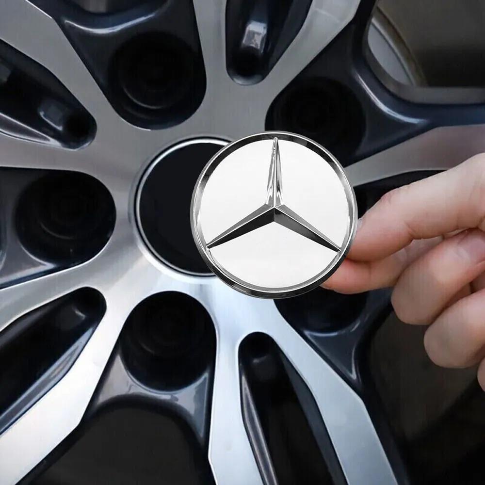WUGL8 4pcs 75mm Car Wheel Center Hub Caps Cover For Mercedes Benz AMG A B G R Class GLA GLK W176 W108 W168 W204 W251 W463 Accessories