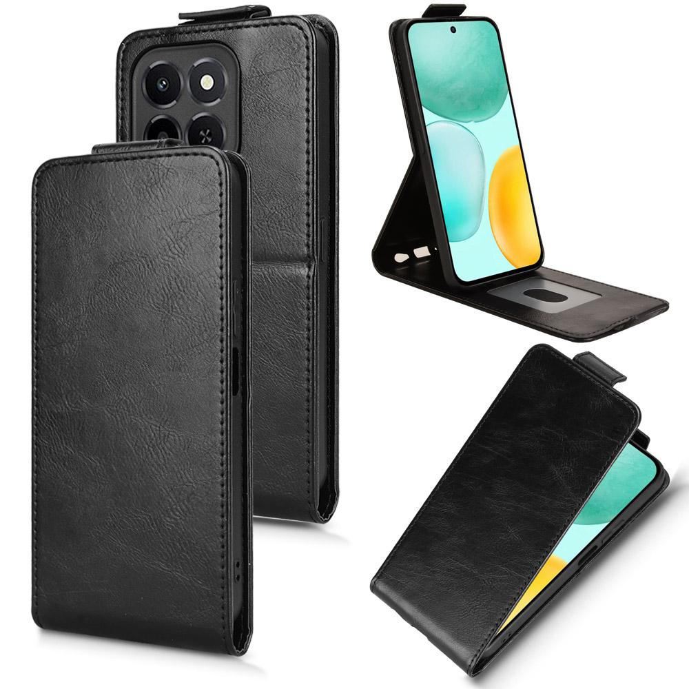 For Honor X6c 4G Stand Case Magnetic Clasp Vertical Flip Leather Phone Cover with Card Holder