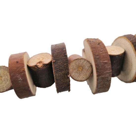 Pet Papoušek Křeček Dřevěné Závěsné Struny Broušení Zubů Žvýkací Molární Hračka Dekor Klece