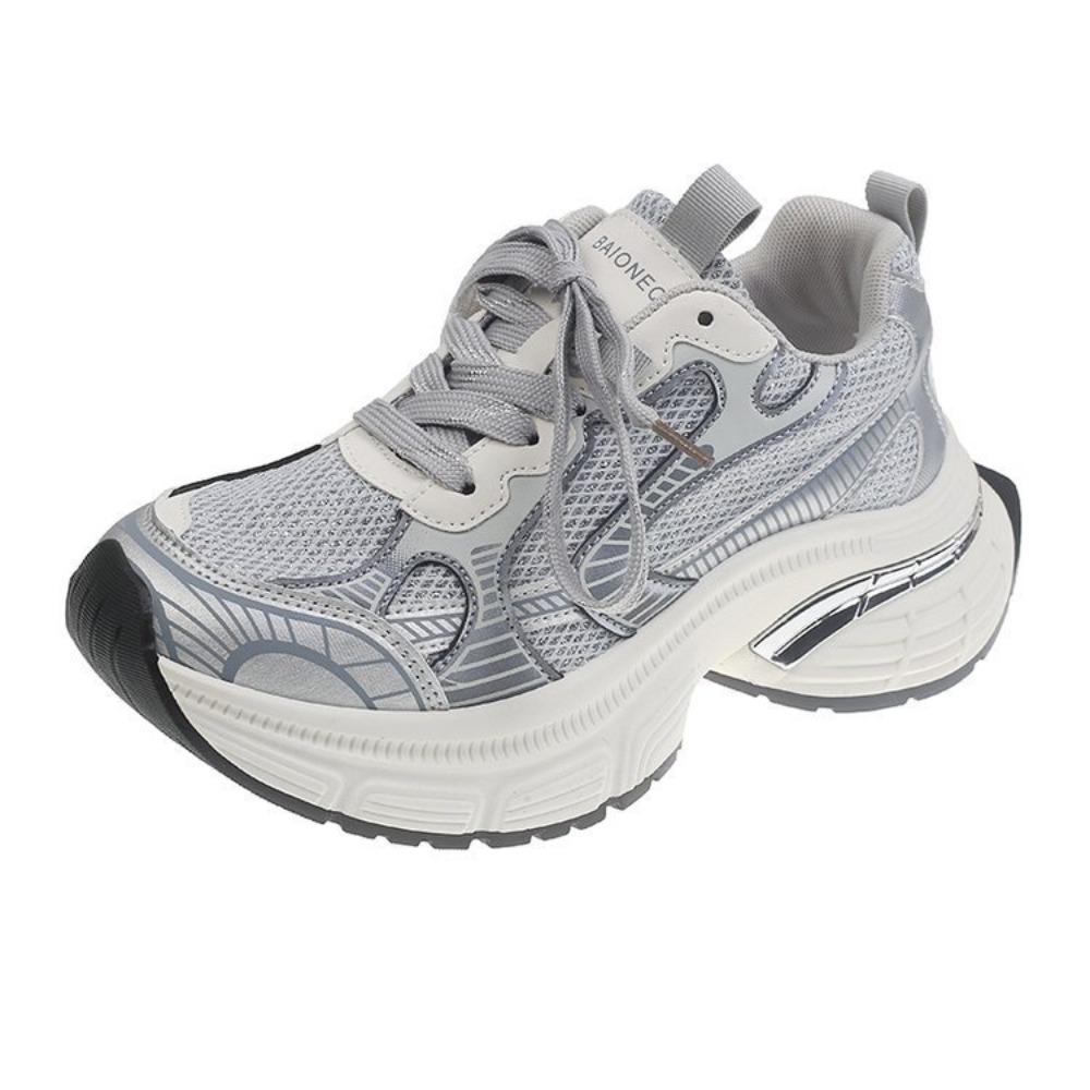 2025 Summer New Women's Mesh Ins Dad Shoes Chunky Sole Versatile Athletic Shoes Casual Street Style Sneakers