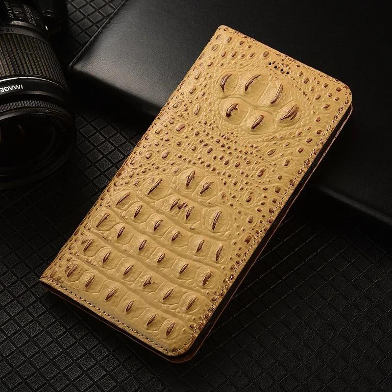 Flip Case for Realme 16 Realme16 Pro Plus 5G Genuine Leather Magnetic Cover Cowhide 3D Crocodile Claw Card Pocket Wallet Cases