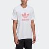 Adidas Originals Trefoil Logo Print Sports Crew Neck T-Shirt Men Tops White GN3485