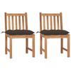 Day and Night - Day and Night Garden Chairs 2 Units Solid Teak Wood with Cushions