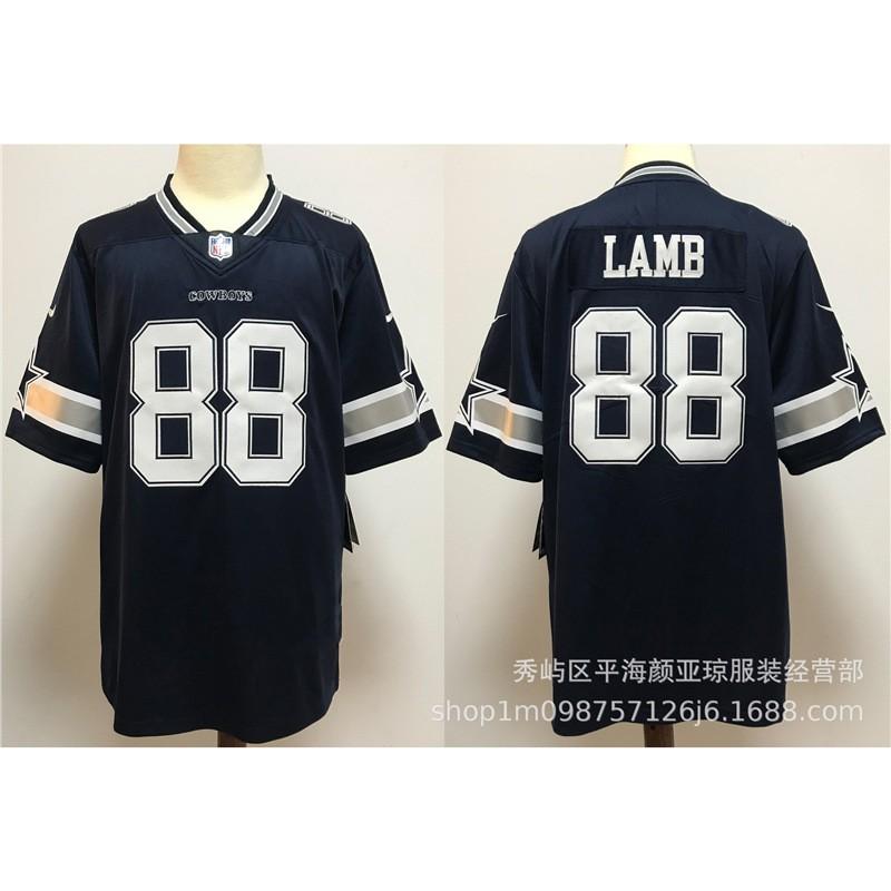 Camiseta Bordada de Rugby Estilo Dallas Cowboys de la NFL para Hombre Uniforme de Fútbol Top Ropa Casual para Fans