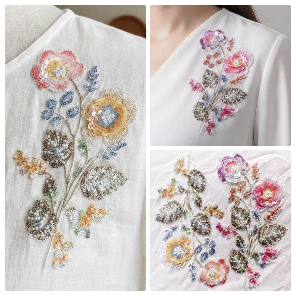 Sew on Embroidery Lace Parches Large Flower Flower Appliques Wedding Dresses