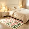 Flower Pattern Carpets for Living Room Fluffy Soft Study Floor Mat Cream Style Bedroom Decor Girl Carpet Thick Plush Bedside Rug