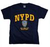 T-shirt NYPD a maniche corte, stampa frontale gialla, unisex, cotone, oversize, taglia grande