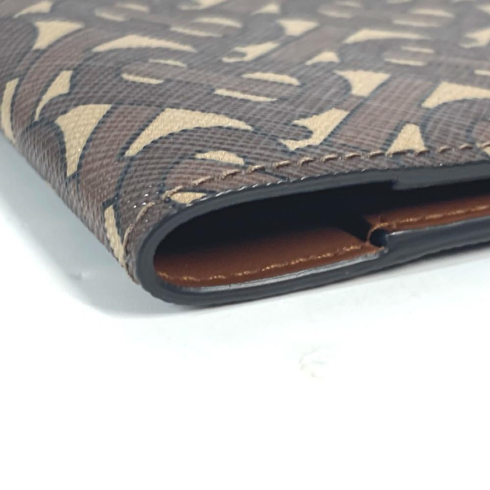 BURBERRY TB logo Passport cover passport case PVC/Leather Brown
