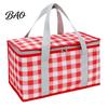 Folding Picnic Basket Insulated Bag, Foldable Thermal Lunch for Outdoor, Heavy Fresh-keeping Duty Aluminum Foil Cooler Food, Camping Accessory Bag