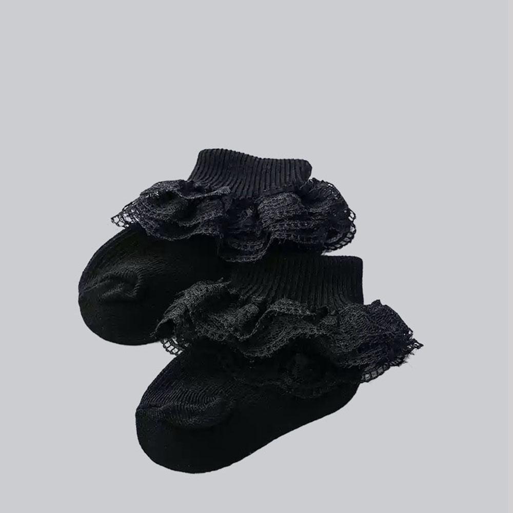 3/5Pairs 0-5Years Old of Newborns Solid Color Lace Socks soft and delicate Solid Color Socks Unlimited Creativity Fashion Weapon