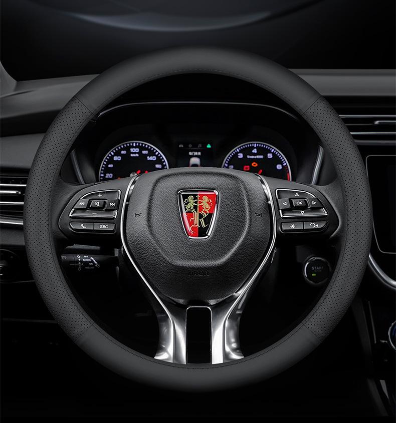 Genuine Leather Steering Wheel Cover for Roewe RX5/I5/I6/RX8/RX3/Ei5/Ei6/New Energy
