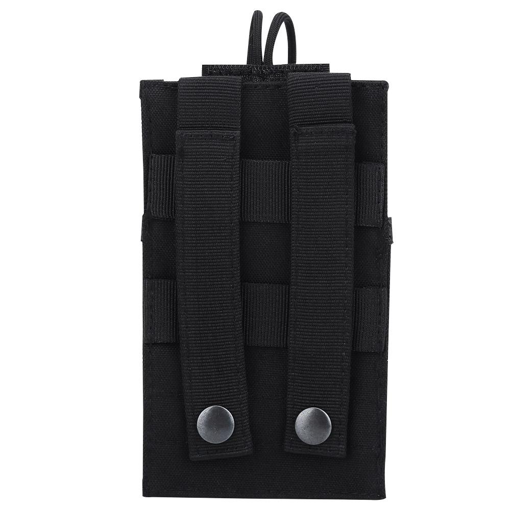 Portable Nylon Walkie Talkie Bag Pouch Radio Holder Case for Outdoor Sports Black